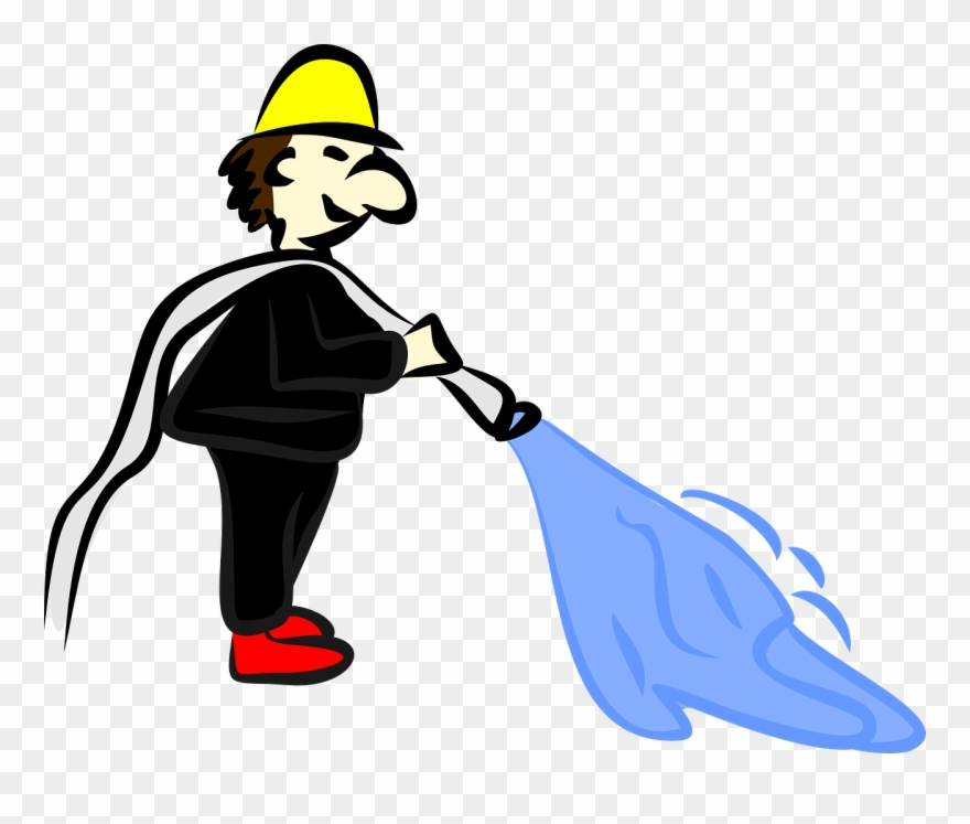 Fire Hose Cartoon 8, Buy Clip Art - Grafika Strażak - Png Download
