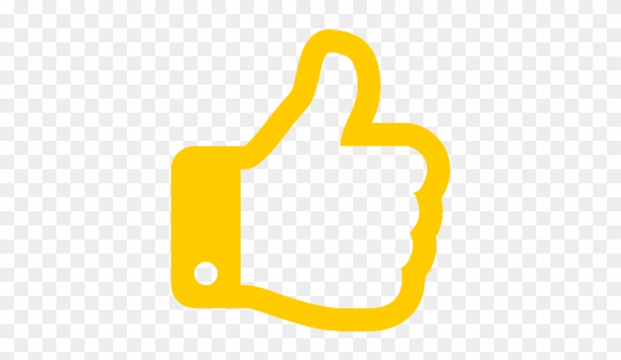 Yellow Thumbs Up Logo Similar To That Of A Facebook - Icon Clipart