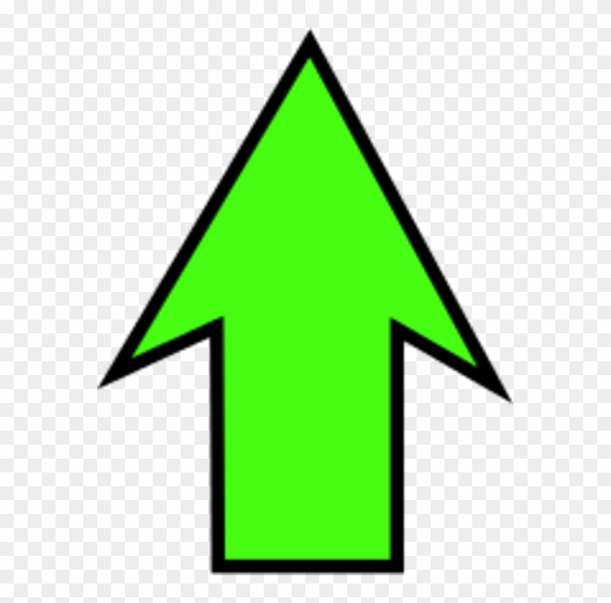 Arrow Pointing Down Clipart - Green Arrow Facing Up - Png Download