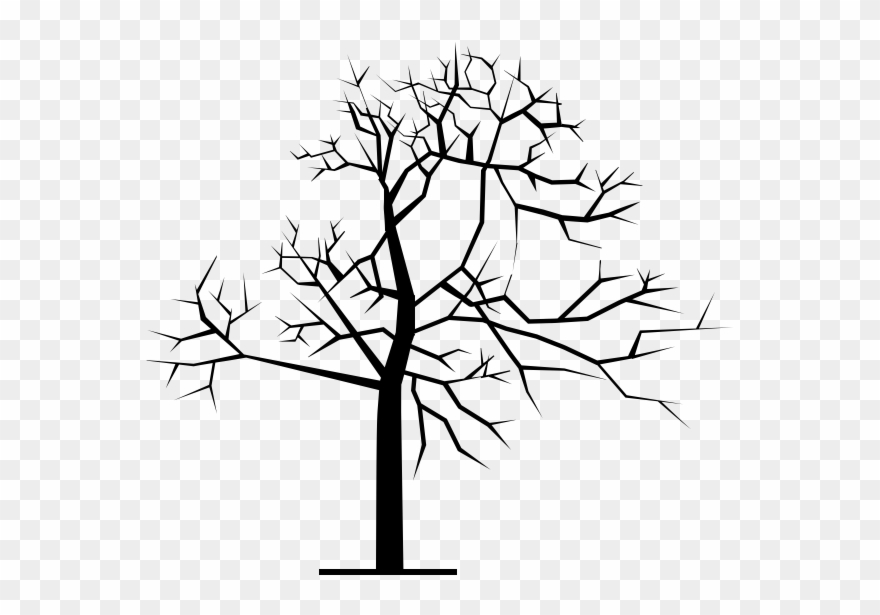 Scary Tree Winter Rubber Stamp - One Of Us Is Sleeping (ebook) Clipart