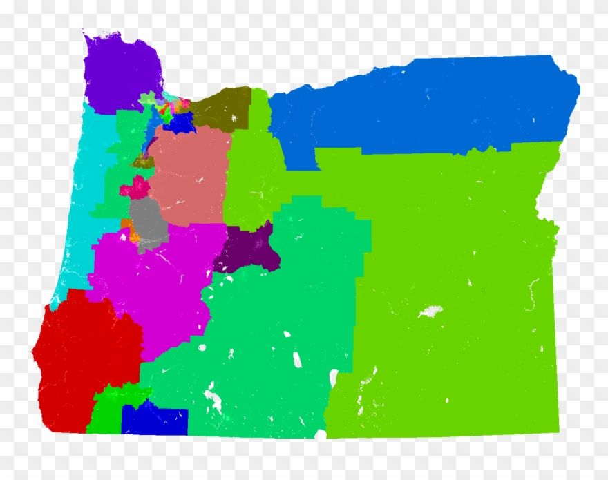 Larger Oregon State Senate Map - Oregon Clipart