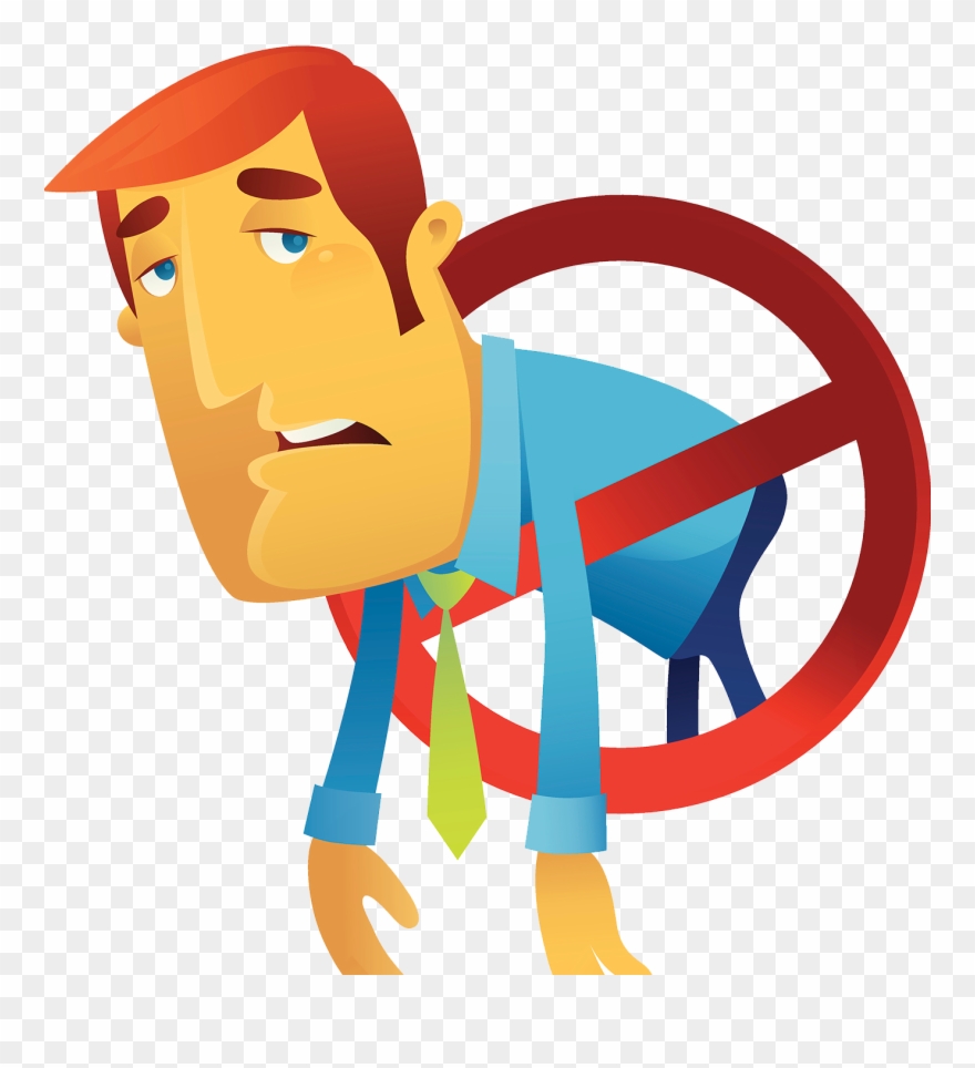 Symbol Work Tired Illustrator - Depressed At Work Png Clipart