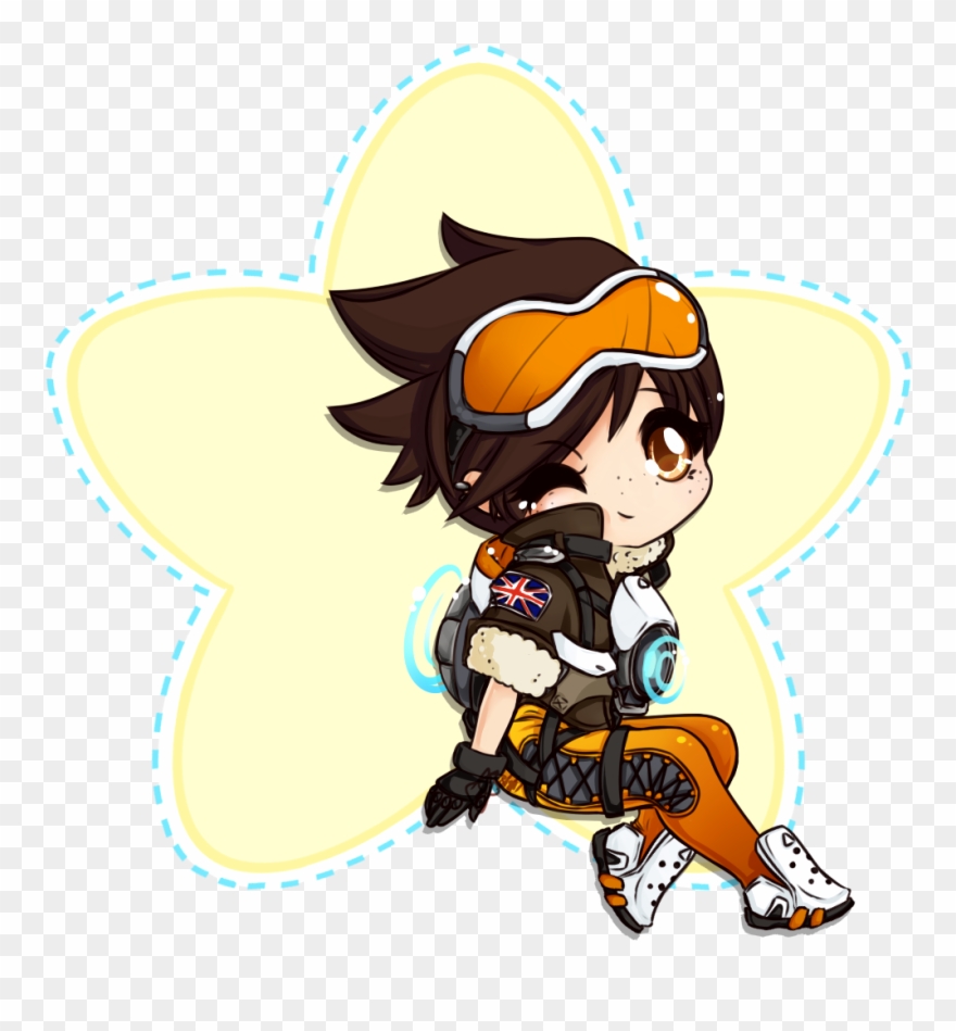 Tracer Overwatch Chibi Clipart