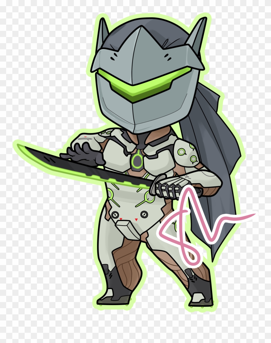 Genji From Overwatch Chibi Genji Shimada, Overwatch, - Genji Clipart