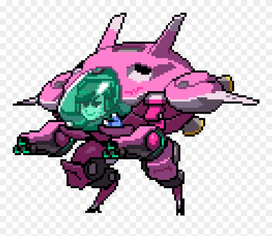 Overwatch D Va Pixel Spray Clipart