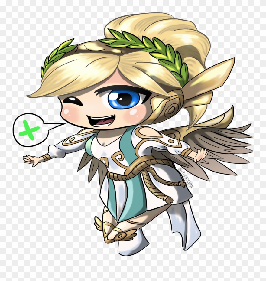 Overwatch Chibi Mercy Men Shirt The Shark Den Png Mercy - Chibi Mercy Overwatch Clipart