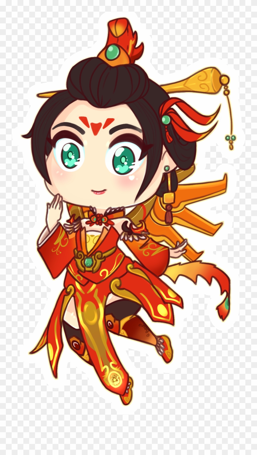 [ Overwatch ] Stickers Brigitte And Zhuque Mercy • Clipart