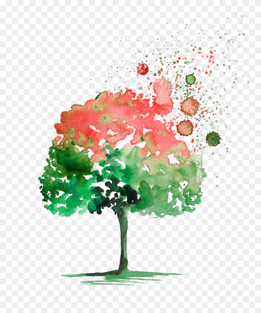 Svg Royalty Free Buoy Drawing Watercolor - Tree Water Paint Clipart