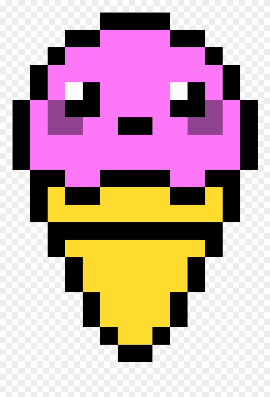 Chocolate Ice Cream Cones - Ice Cream Cone Pixel Art Clipart