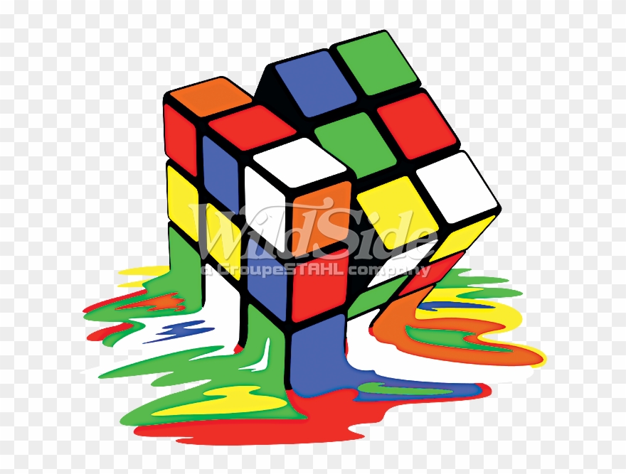 Melting Rubik's Cube - Rubiks Cube Melting Hoodie Clipart