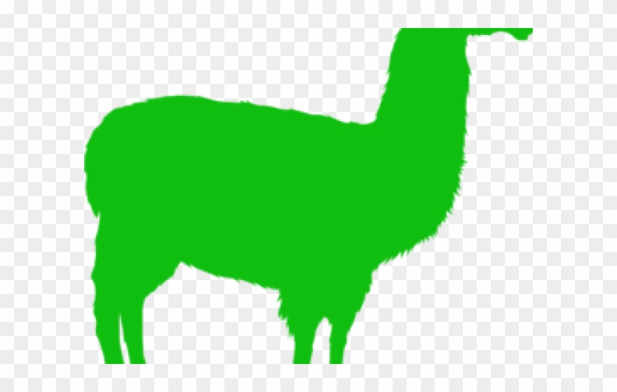 Llama Clipart Green - Black - Png Download