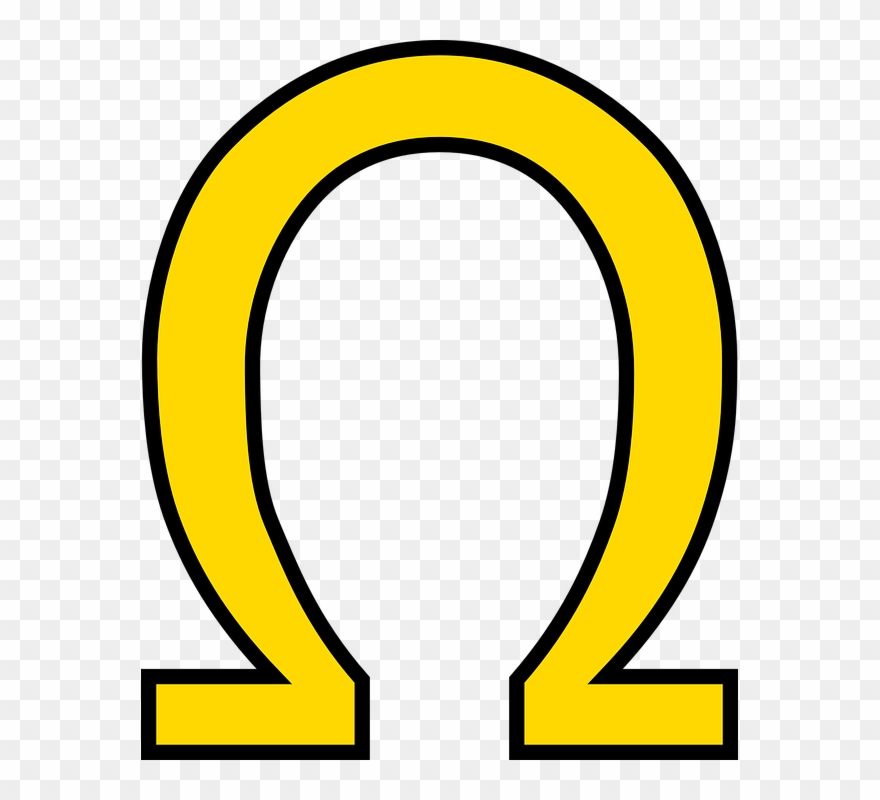 Download Electrical Resistance And Conductance Clipart - Yellow Omega Symbol - Png Download