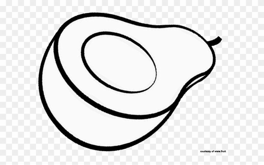 Avocado Clipart Coloring - Avocado - Png Download