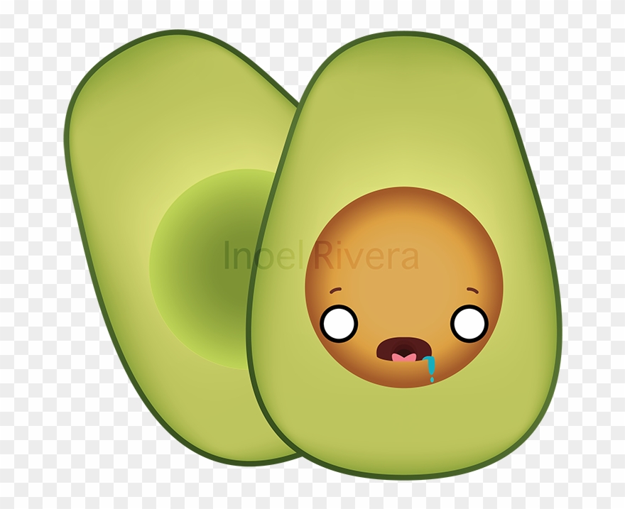 Transparent Avocado Kawaii Svg Freeuse Library - Avocado Clipart