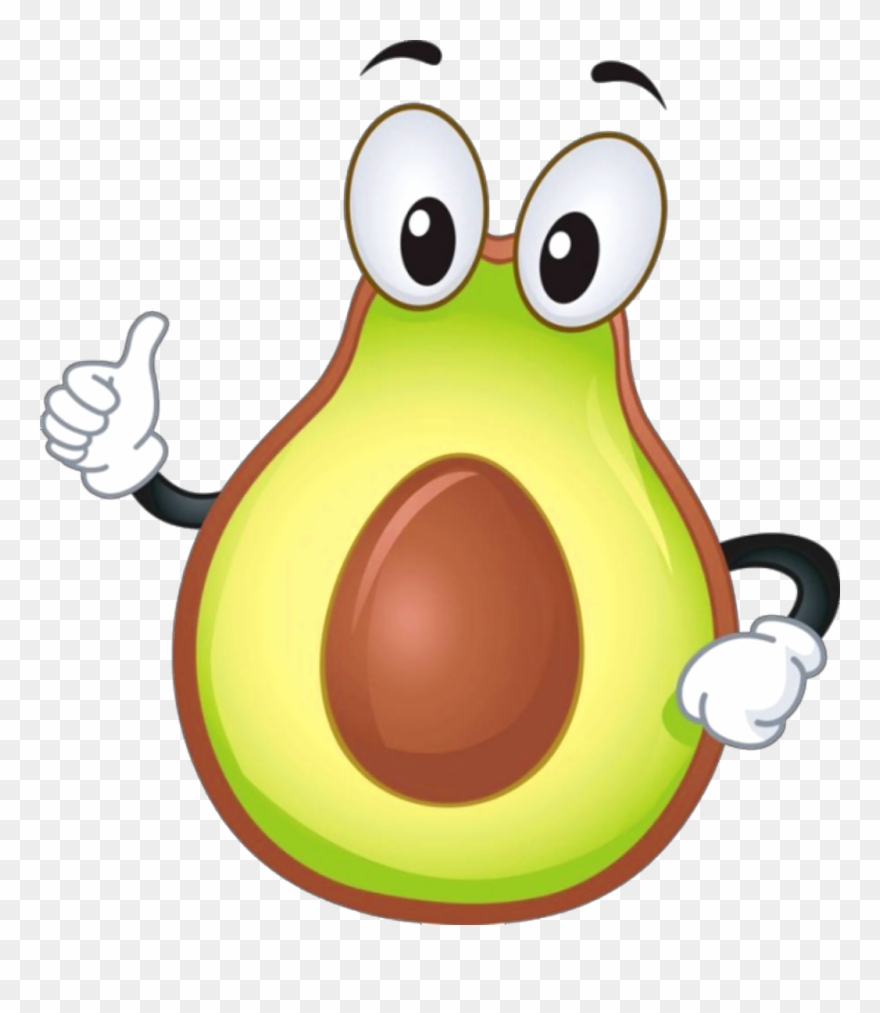 Ftestickers Clipart Avocado Googlyeyes Cute - Clipart Avocado - Png Download