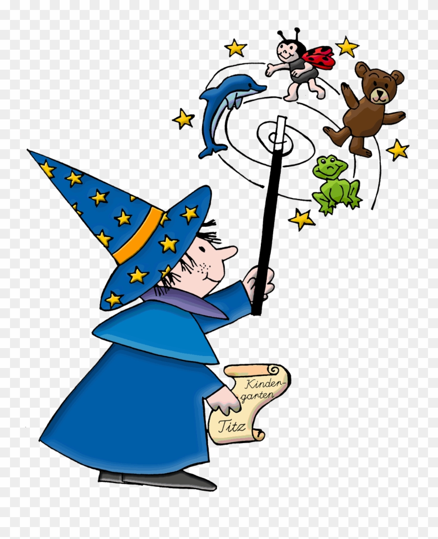 Familienzentrum Und Gemeindekindergarten Zauberwelt - Zauberer Mit Zauberstab Clipart