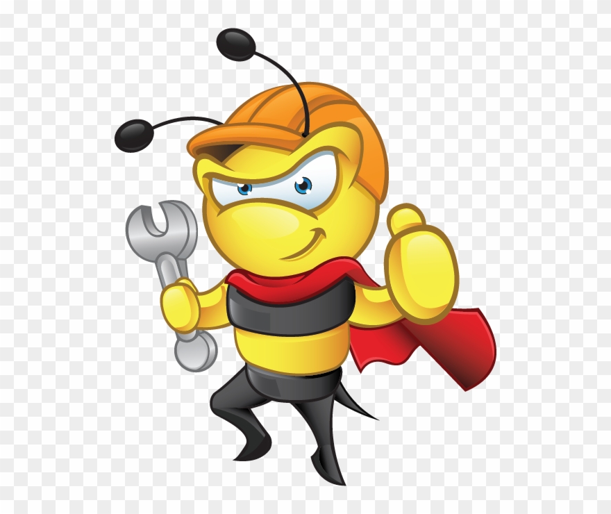 The Bee Heat & Ac - Super Bee Cartoon Clipart