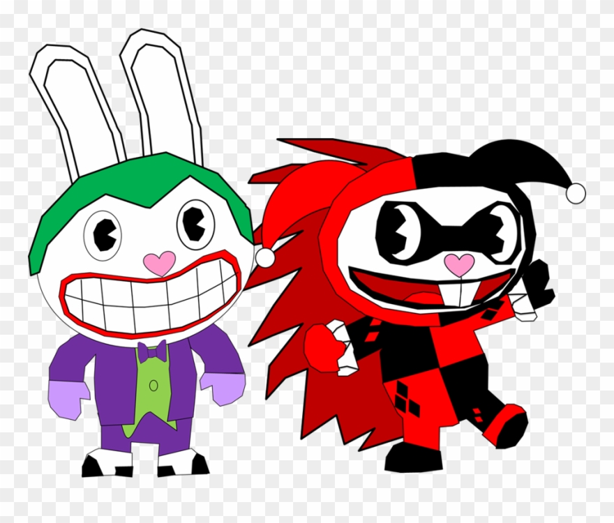 Cuddles And Flaky As The Joker And Harley Quinn By - Harley Quinn Clipart