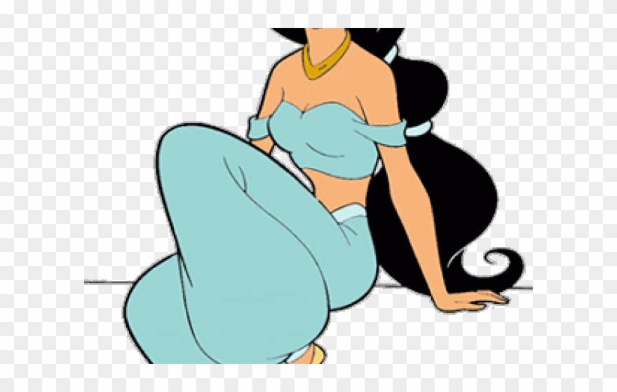 Princess Jasmine Clipart Cartoon - Disney Png Sitting Princes Transparent Png