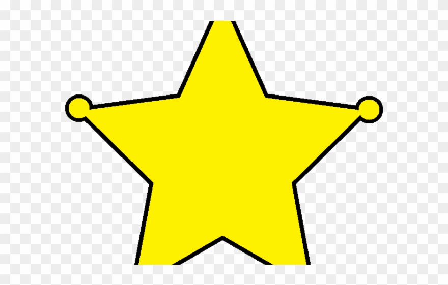 Western Clipart Cowboy Star - Yellow Star Clipart - Png Download