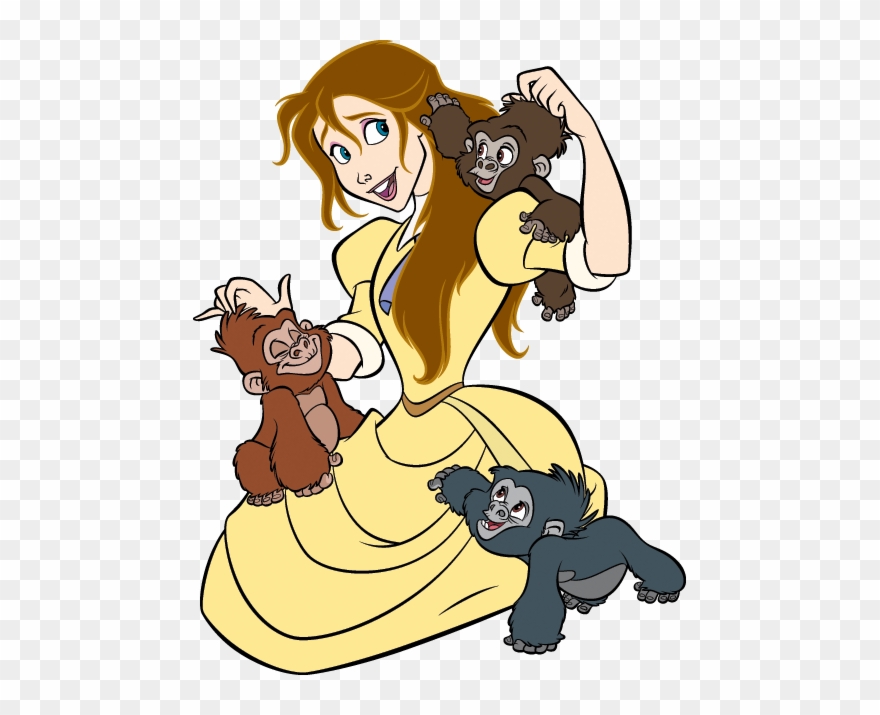 Cute Clipart Gorilla - Jane Porter Baby Gorillas - Png Download