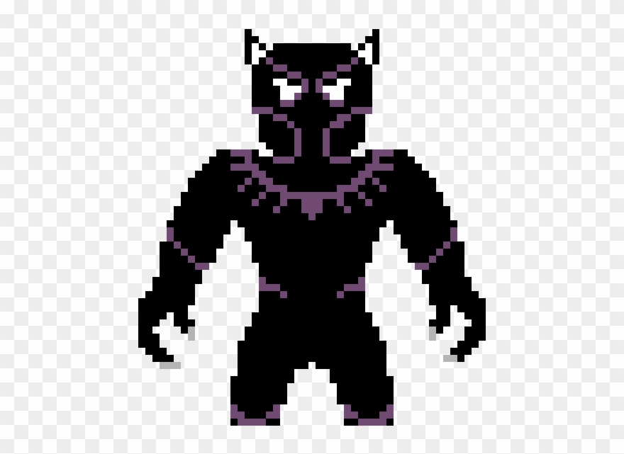 Black Panther - Pantera Negra Dibujo Pixel Clipart
