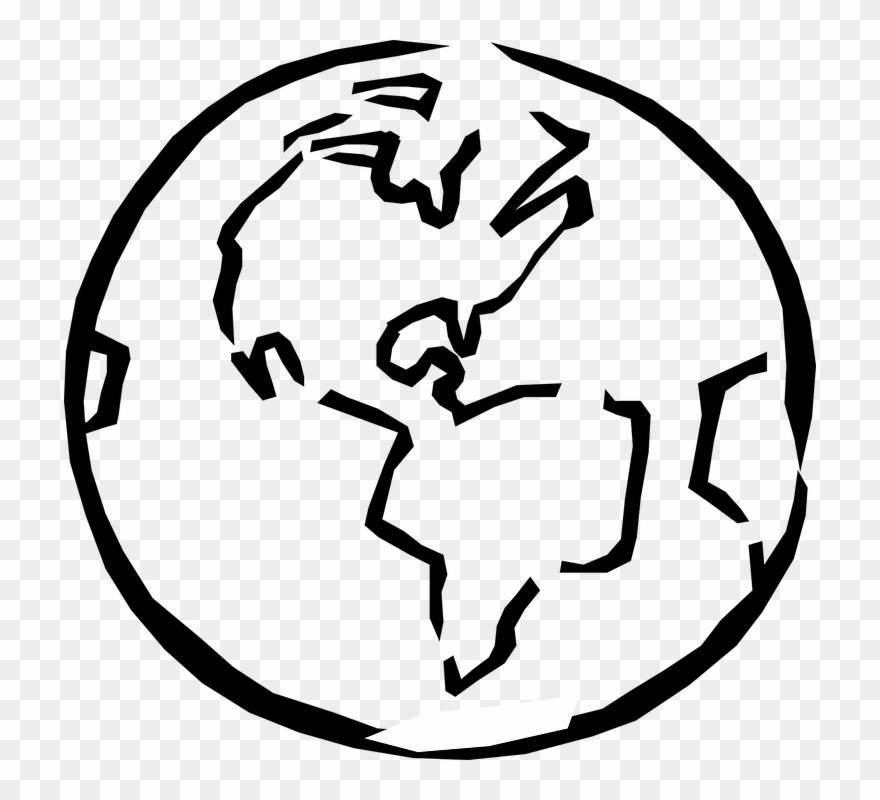 Tiger Paw Outline 27, Buy Clip Art - Black And White World Clip Art - Png Download