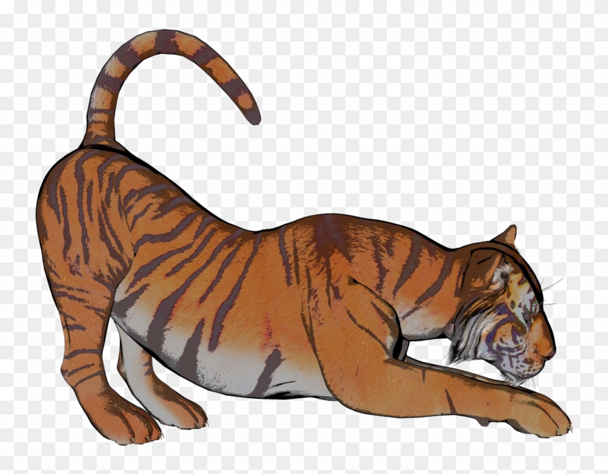 Tiger Pose 3 Of A Gazillion By Madetobeunique On Clipart - Openclipart - Png Download