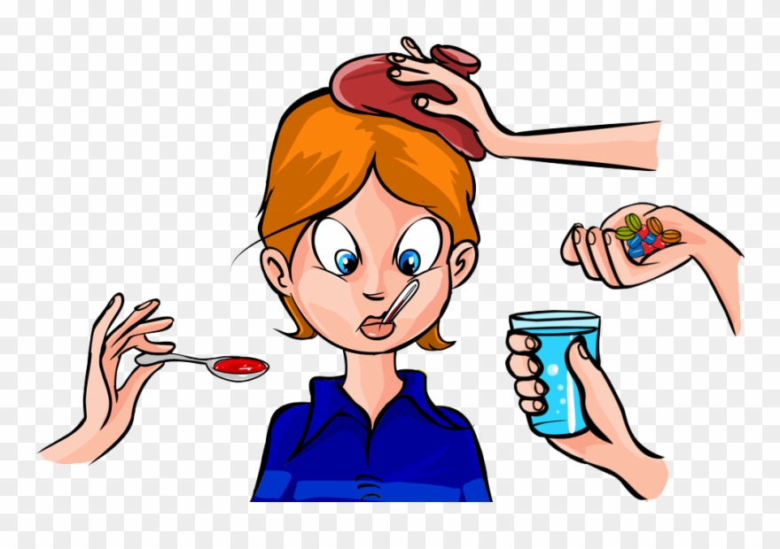 Persona Con Gripe - Sick Child Clipart