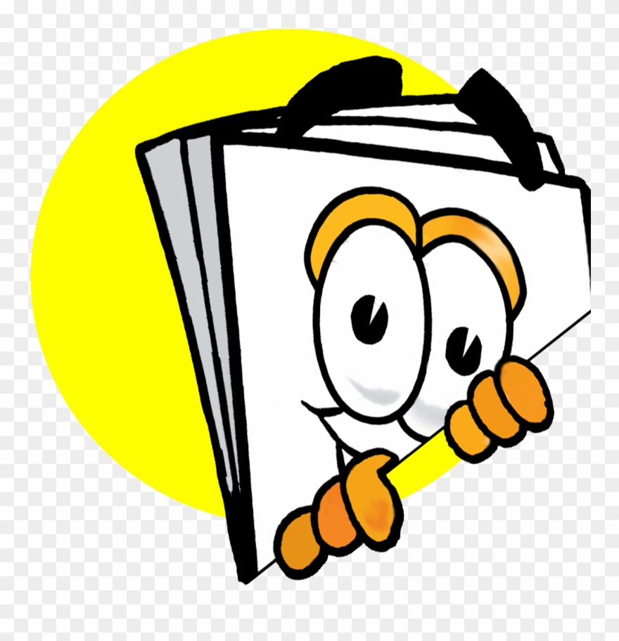 Vector Black And White Illustration Of A Cartoon Paper - Cartoon Clipart