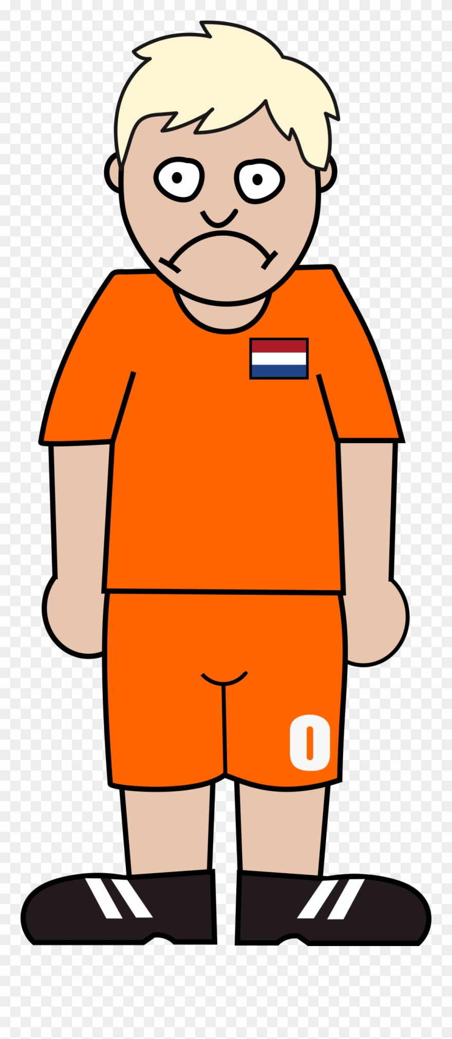 Football Player Netherland Png Black And White Download - World Cup Soccer Player Clipart Png Transparent Png