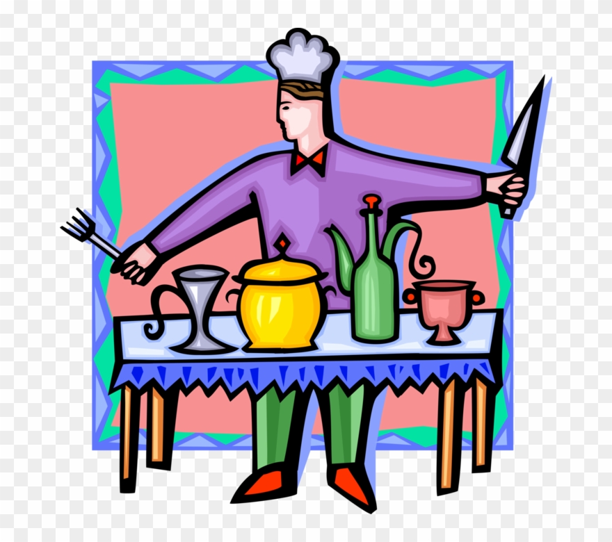 Vector Illustration Of Culinary Cuisine Restaurant - Cook Clipart