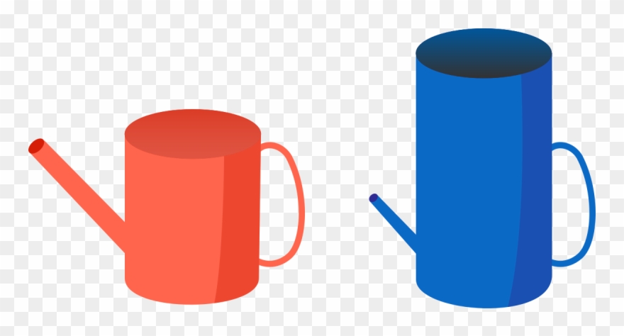 The Two Watering Cans Above Have Equal Base Areas Clipart