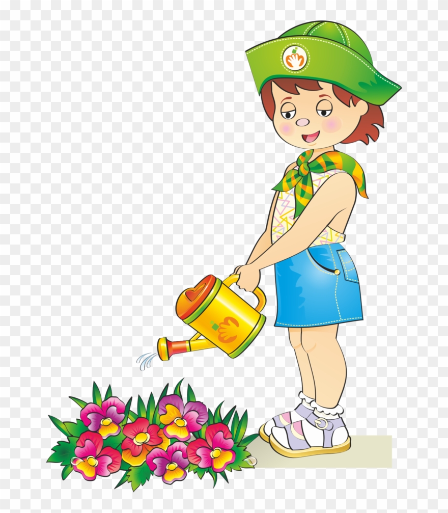 Watering Cans And People Clipart