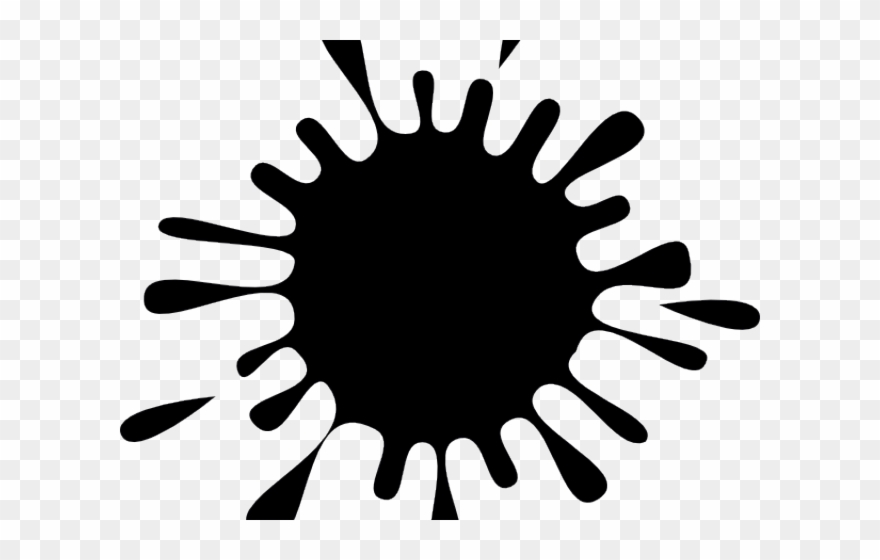 Ink Splatter Cliparts - Black Paint Splatter Clip Art - Png Download