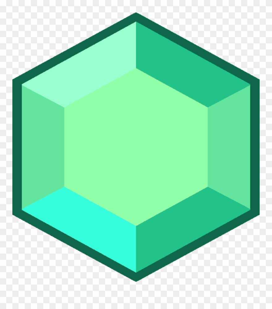 Aqua Aura Quartz's Gemstone On Variscite - Hexagon Gem Clipart - Png Download