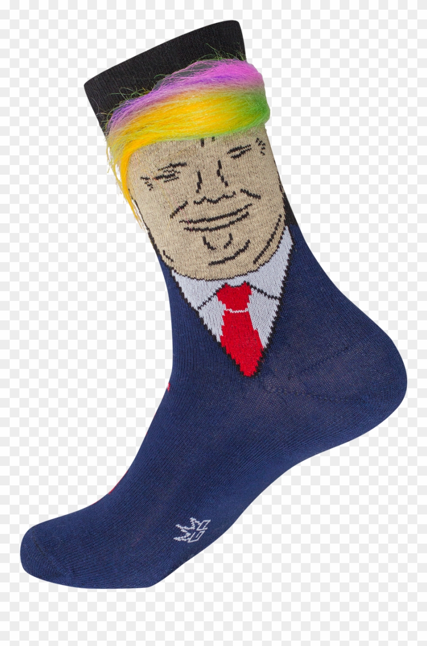 Funny Donald Trump Socks With Hair - Donald Trump Socks Clipart