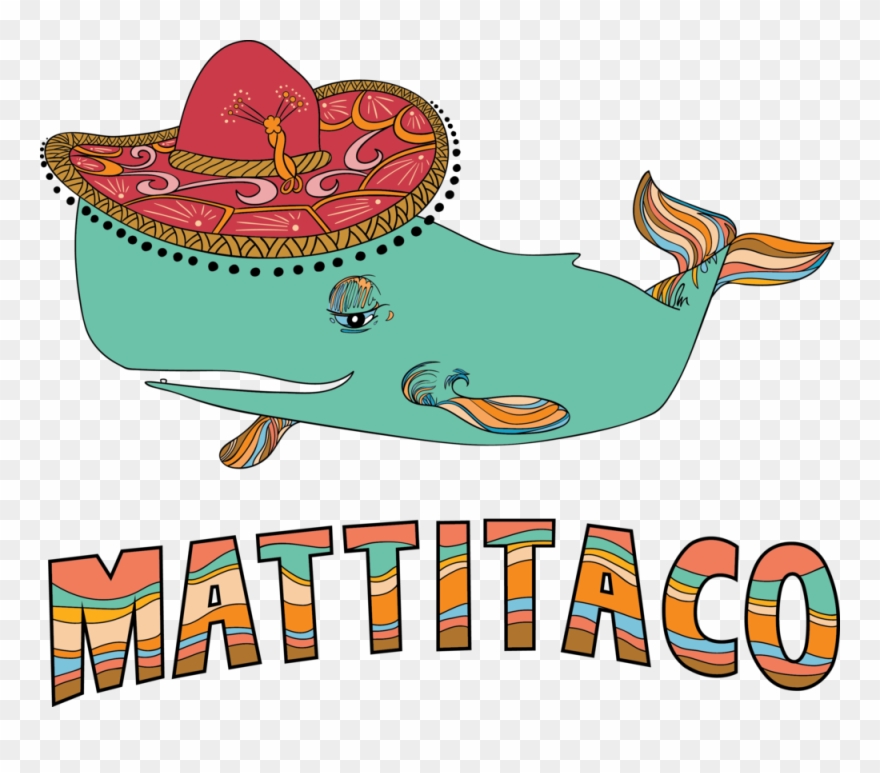 Taco Whale Color Text - Mattitaco Clipart