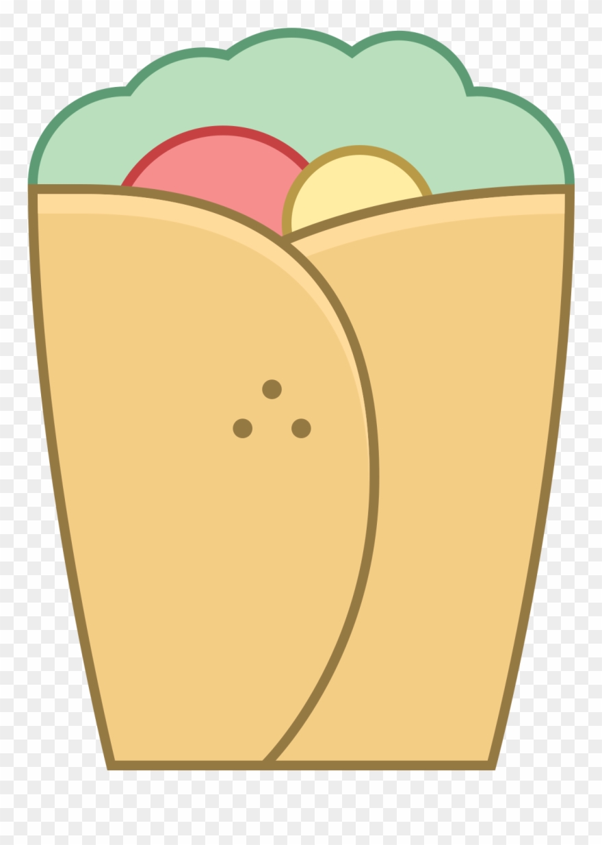 There Is An Oblong Food Object Made Up Of A Tortilla - Eating Clipart