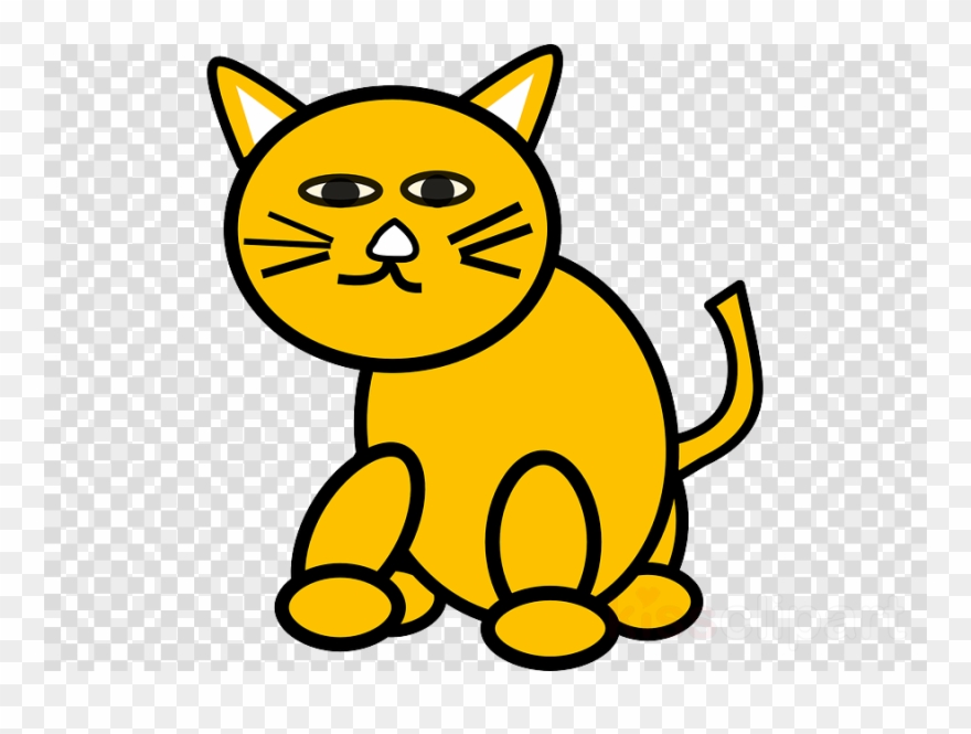 Yellow Cat Clipart Cat Kitten Clip Art - Custom Orange Cat Shower Curtain - Png Download