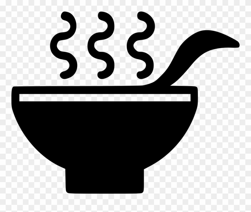 Drink Healthy Hot Soup Bowl Spoon Comments - Mangkuk Vektor Clipart