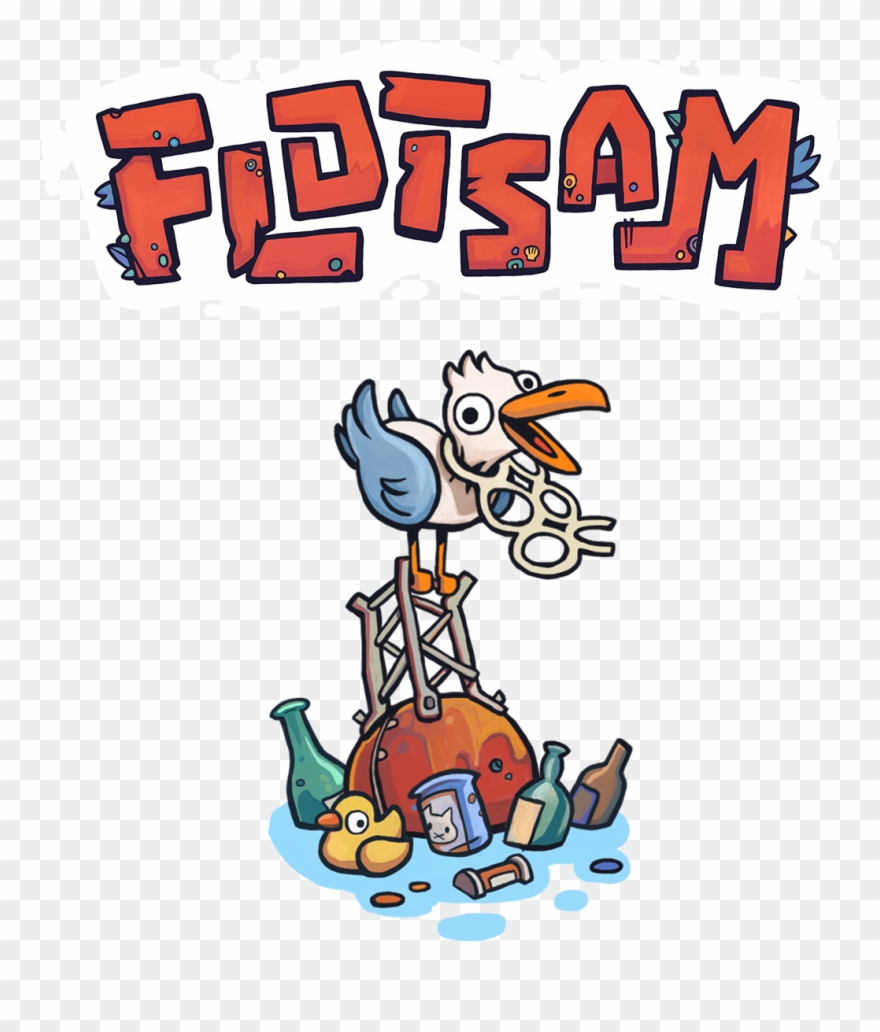Seagull Flotsam Withlogo - Portable Network Graphics Clipart