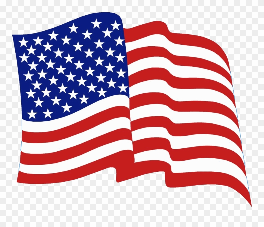 Us Flag Waving Clipart - Png Download