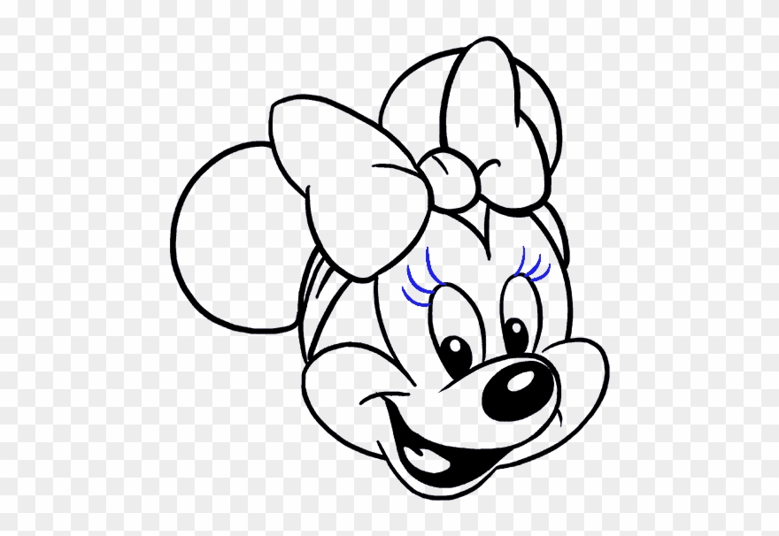 How To Draw Minnie Mouse In A Few Easy Steps Clipart