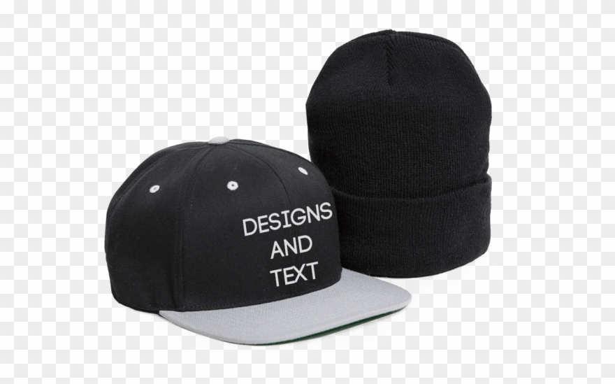 Clip Black And White Stock Custom Caps Hats Beanies - Custom Hat - Png Download