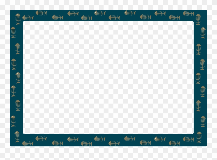Free Fishbone Frame And Border For Cat Blog Design - Clip Art - Png Download