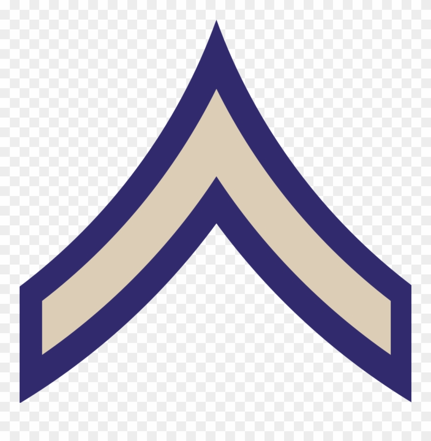 Us Army Wwii Pfc - Us Army Rank Pvt Clipart