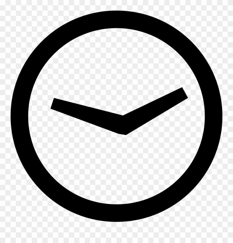 Clock - Circle Black And White Png Clipart