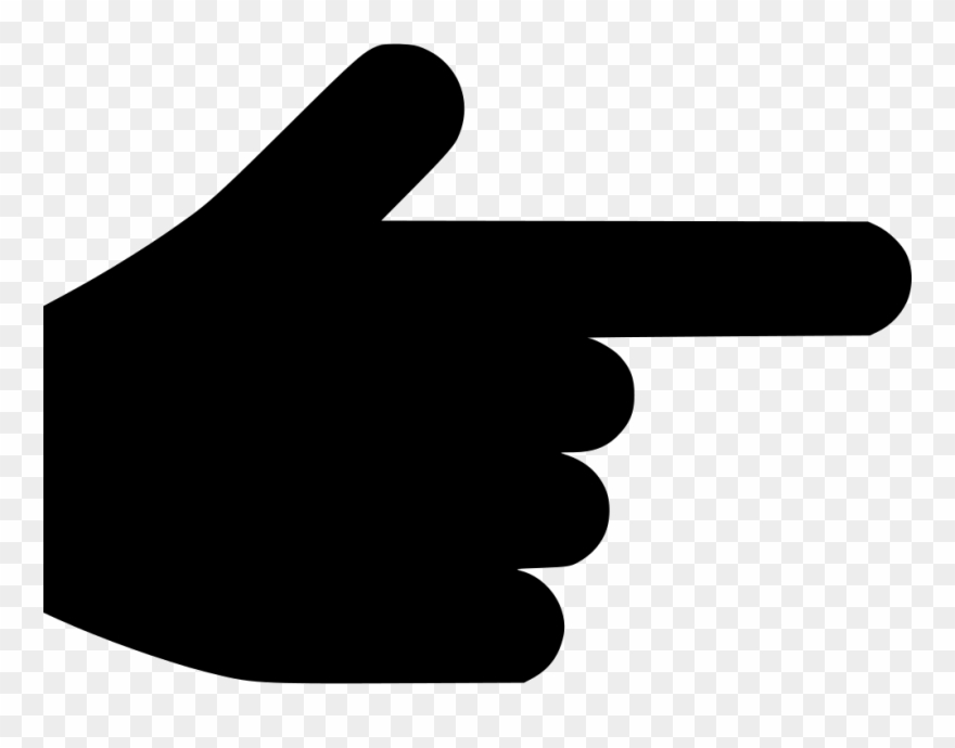 Finger Clipart Index Finger - White Icon Point Finger Right Png Transparent Png