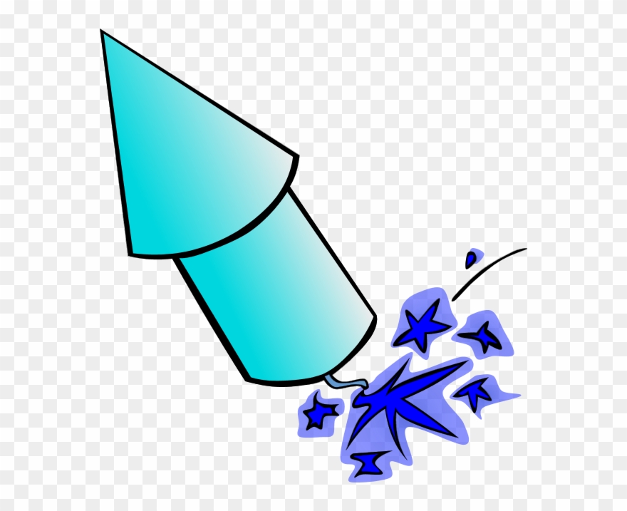 Clipart Fireworks Vector - Firework Rocket Clip Art - Png Download